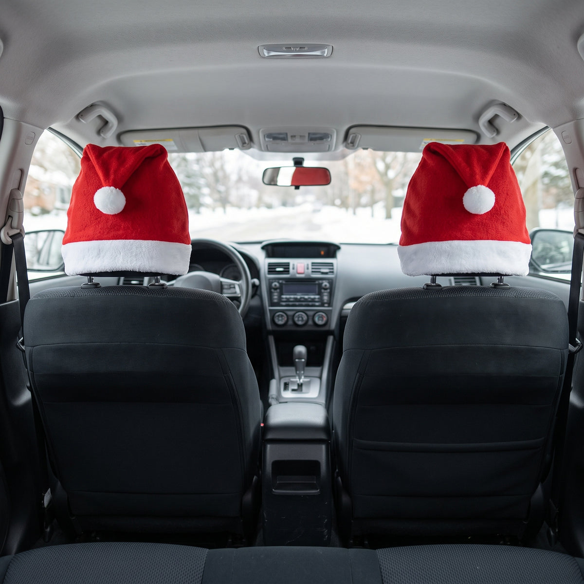 Santa Hat Headrest Covers (2-Pack)